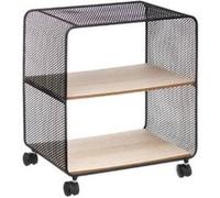 FIVE Simply Smart - Étagère 2 Niveaux sur Roulettes "Brio" 51cm Noir Noir G