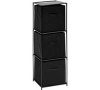 FIVE Simply Smart - Étagère 3 Cases & 3 Boîtes "Mix n'Modul" 99cm Noir Noir