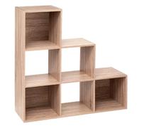 5five - étagère escalier 6 Cases Mix n modul Effet chêne Naturel