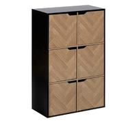 Five simply smart Étagère 6 cases chevrons - Naturel et noir