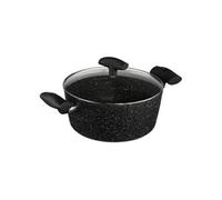5five Cocotte en fonte d’aluminium avec revêtement aspect pierre 24 cm - Noir