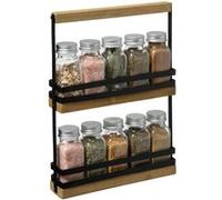 5five Lot de 10 pots à épices Simply Smart Black Wood 30 cm Naturel