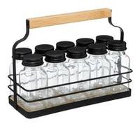 FIVE Simply Smart – Lot de 10 pots à épices Rack 21 cm Noir