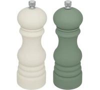 Lot de 2 Moulins à Sel & Poivre Sensia 17cm Beige & Vert