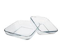 FIVE Simply Smart - Lot de 2 Plats Culinaires en Verre "Carrées" 28cm Transparent