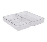 FIVE Simply Smart - Lot de 3 Organiseurs de Tiroir "Paul" 30cm Transparent Transparent G