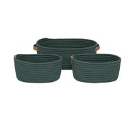 Five simply smart lot de 3 paniers de rangement ronds - Vert