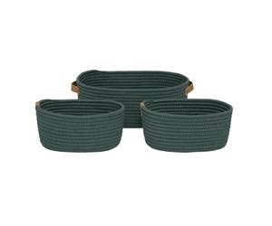 Five simply smart lot de 3 paniers de rangement ronds - Vert
