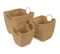 FIVE Simply Smart - Lot de 3 Paniers de Rangement "Solar" 34cm Naturel Beige G