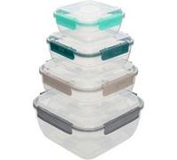 Lot de 4 boîtes ""Klic""caré en plastique - 5 five simply smart