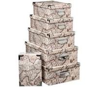 FIVE Simply Smart - Lot de 6 Boîtes de Rangement "Indonésie" 48cm Naturel G