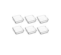 FIVE Simply Smart - Lot de 6 Mini-Plats Carrés en Verre 15cm Transparent