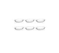FIVE Simply Smart - Lot de 6 Mini Plats en Verre "Ovale" 20cm Transparent