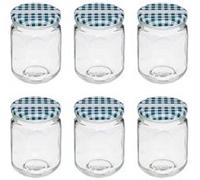 Lot de 6 Pots à Confiture en Verre Jarro 0,5L Transparent
