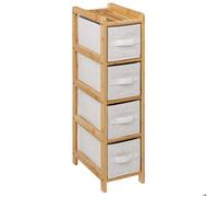 Five Simply Smart - Meuble étagère fine 4 paniers - Banc et Marron