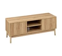 Meuble TV 2 placards effet chêne naturel ""Abana"" - 5 five simply smart