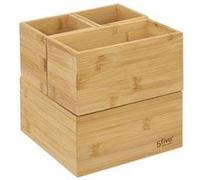 FIVE Simply Smart - Organiseur 4 Plateaux "Bambou" 19cm Naturel Beige G
