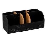 Five Simply Smart – Organiseur de rangement Léa 6 compartiments 25 cm Noir
