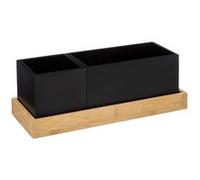 FIVE Simply Smart - Organiseur de Bureau Bambou "Bava" 29cm Noir Noir G