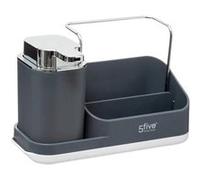 FIVE Simply Smart - Organiseur d'Évier 4 en 1 "Néo" 21cm Gris Gris G