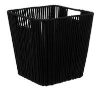 Five Simply Smart - Panier de rangement à effet corde coton noir 31 x 31 cm
