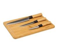 Planche à Découper & Couteaux Bambou 35cm Naturel