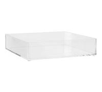 5five Selena Plateau de rangement carré en polystyrène transparent, L 20 x l 20 x H 4,8 cm