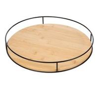FIVE Simply Smart - Plateau Pivotant Rond "Black Bamboo" 35cm Naturel Beige G