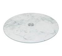 Plat tournant effet marbre blanc - 5 five simply smart