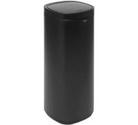 Poubelle de Cuisine Ouverture Pression Inox 50L Noir