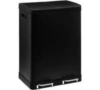Poubelle de Tri 2 Bacs en Métal Ariane 30L Noir