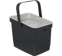 FIVE Simply Smart - Poubelle Double Compartiment "Flex" 20,5L Noir Noir