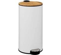 NATUREO corbeille à papier, 30 L, métal, blanc
