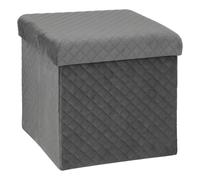 Five simply smart Pouf pliant velours - Gris