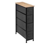 Five Simply Smart - Rangement 4 tiroirs tissu - Gris foncé