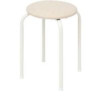 Five Simply Smart - Tabouret d'appoint en métal et tissu chiné FLEXY - Beige