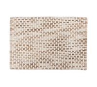 Tapis de Bain Tressé en Coton Dégradé 50x75cm Taupe