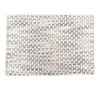 Tapis de Bain Tressé en Coton Dégradé 50x75cm Gris