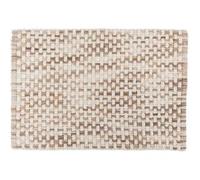 Tapis de Bain Tressé en Coton Dégradé 50x75cm Taupe