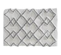 Tapis style ethnique pour salle de bain - 50 x 75 cm - gris et crème