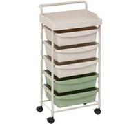 FIVE Simply Smart - Tour de Rangement 5 Tiroirs "Deskolor" 82cm Beige Beige