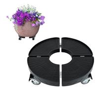 FIVMEN Chariot rond pour plantes - 39 à 52 cm - Réglable - Charge maximale : 300 kg - Avec roues pivotantes à 360 ° - Noir