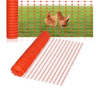 FIVMEN Clôture en plastique - 1 x 30 m - Filet de protection pour moutons et chiens - Clôture de volaille - Filet de réception pour chiens, volailles - Orange
