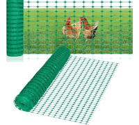FIVMEN Clôture en plastique - 1 x 50 m - Filet de protection pour moutons et chiens - Clôture de volaille - Filet de sécurité - Filet de réception pour chiens - Vert