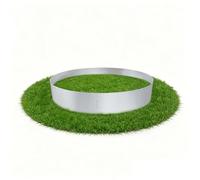 FIVMEN Lot de 45 bordures de pelouse en métal - 100 x 15 cm - Résistant aux intempéries - Galvanisé - Avec boucle - Bord de tonte flexible - Pour parterre de fleurs, cour, allée de jardin, argent