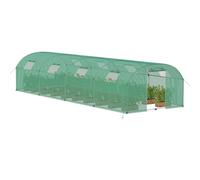 FIVMEN Serre en film plastique - 3 x 8 m - Serre à tomates - 24 m² - Avec 8 fenêtres - Toit à tomates - Serre de jardin pour la culture et la culture des plantes