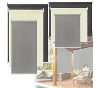 FIVMEN Store Enrouleur Occultant Exterieur Thermique Isolant Store à Rouleau Vertical Opaque à Traction Latérale Store Obscurcissant Protection Solaire pour Fenêtres, 180x140cm Anthracite