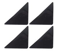 Fixateur de Tapis 4 Pièces en Pu Noir à Adhésif, pour Maintien au Sol | Coins Autocollants, Compatible Parquet et Stratifié, Lot de 4, Design Discret
