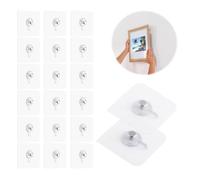 Fixation Cadre Sans Percer 20pcs Clou Adhésif Mural Attache Tableau sans Poinçon Trou Transparent Crochet Collante de Suspension
