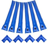 Fixation de bâche de piscine pour l'hiver - Lot de 6 sacs de lestage de 2,4 m et 4 sacs à eau d'angle - sac en PVC de 0,4 mm d'épaisseur - avec valve anti-fuite - Kit de sacs à eau pour bâche de pisci